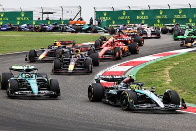 Lewis Hamilton leading the Chinese Grand Prix sprint race