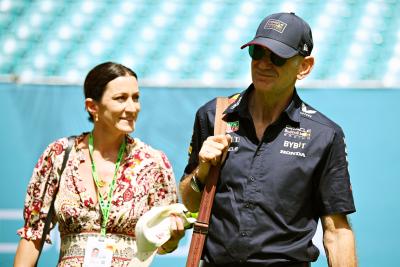 Adrian Newey and his wife, Amanda, in Miami 