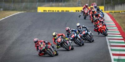 Michele Pirro leads CIV Sueprbike field at Mugello. Credit: Ducati Corse/X.