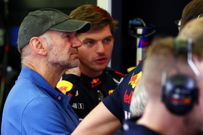 Adrian Newey and Max Verstappen