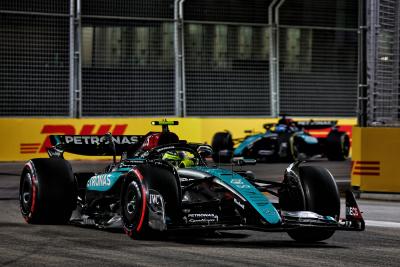 Lewis Hamilton finished two places behind his teammate George Russell