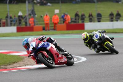 Jack Kennedy, Luke Stapleford, 2024 Donington Park BSB, Supersport. Credit: Honda Racing UK.