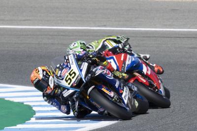 Andrea Locatelli, Iker Lecuona, Alex Lowes, 2024 Spanish WorldSBK. Credit: Gold and Goose.