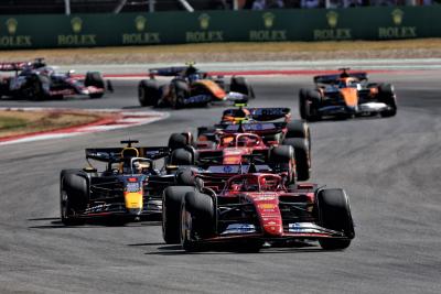 Charles Leclerc leads the US GP