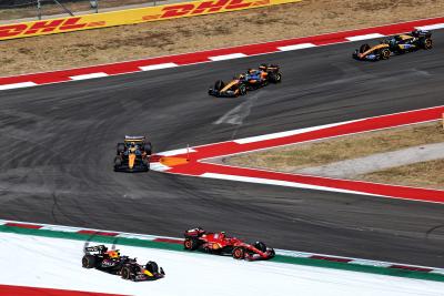 Max Verstappen and Carlos Sainz run wide at COTA's Turn 12