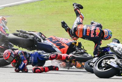 Crash in Malaysian MotoGP