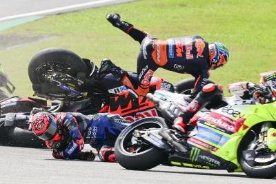 Crash in Malaysian MotoGP