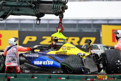 A huge crash in qualifying ruled Alex Albon out of the Brazil GP