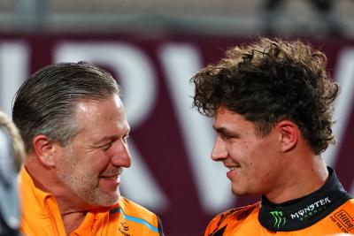 McLaren's Zak Brown and Lando Norris 