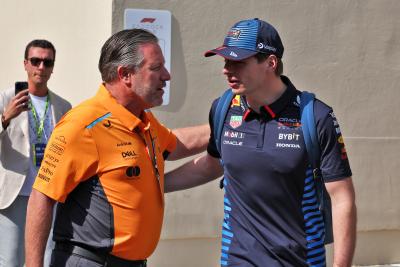 McLaren boss Zak Brown with Max Verstappen