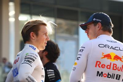 Liam Lawson and Max Verstappen