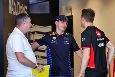 David Croft and Max Verstappen, alongside Nico Hulkenberg 