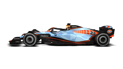 Williams unveil winning Gulf livery design for three flyaway races in 2023