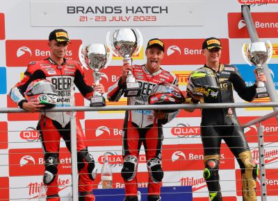 Bridewell, 2023, Brands Hatch, Ducati, win, BSB, race 3, podium , irwin, vickers