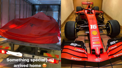 Leclerc takes delivery of Ferrari car he claimed first F1 win in