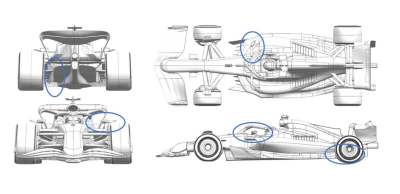 Revealed: Ferrari's new sidepods - Mercedes' and Red Bull's latest upgrades