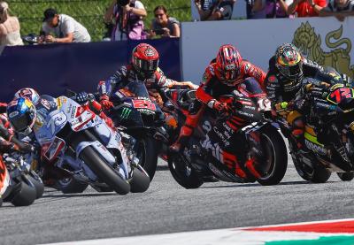 Quartararo, Vinales, Bezzecchi, Turn 1, Austrian MotoGP (Gresini)