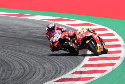 Dovizioso, Marquez, la sudut pertama, 2017, Austria