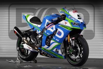 DAO Racing Kawasaki Pamer Livery BSB 2022 untuk Harrison