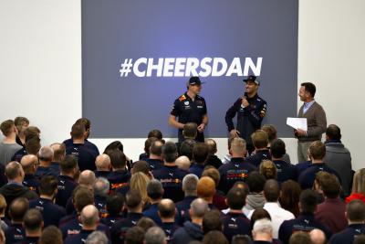 Ricciardo bids farewell to Red Bull in final factory visit