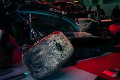 Power unit in Bottas’ Mercedes F1 car mostly “damaged beyond repair”