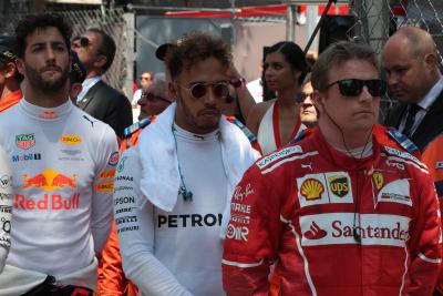 Lewis Hamilton, Kimi Raikkonen, Daniel Ricciardo,