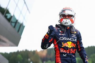 Verstappen wins Austria sprint after feisty Perez fight 
