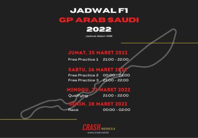 Jadwal F1 GP Arab Saudi (Indonesia)