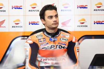 Pedrosa in pain after fork oil fall