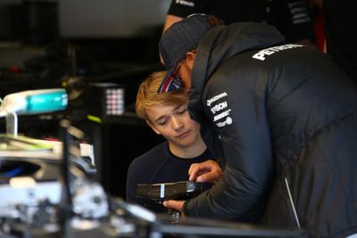 14.07.2017 - Billy Monger (GBR) and Lewis Hamilton (GBR) Mercedes AMG F1 W08