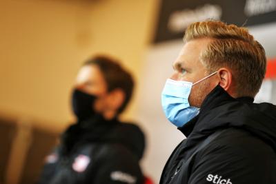 Kevin Magnussen (DEN) Haas F1 Team in the FIA Press Conference.