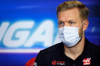 Kevin Magnussen (DEN) Haas F1 Team in the FIA Press Conference.