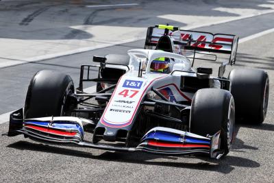 Mick Schumacher (GER) Haas VF-21 leaves the pits.