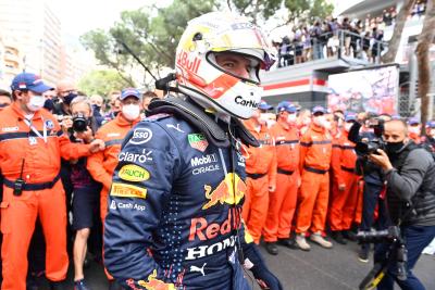 Race winner Max Verstappen (NLD) Red Bull Racing celebrates in parc ferme.