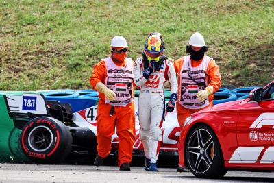 Mick Schumacher (GER) Haas VF-21 crashed in the second practice session.