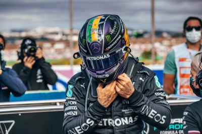 Lewis Hamilton (GBR) Mercedes AMG F1 on the grid.