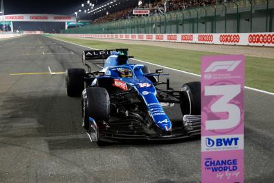 Third placed Fernando Alonso (ESP) Alpine F1 Team A521 in parc ferme.