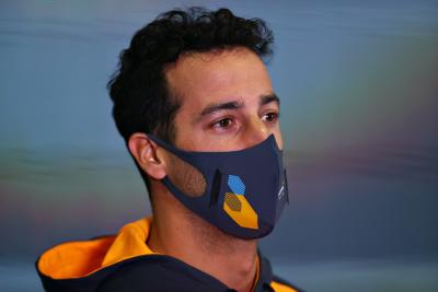 Daniel Ricciardo (AUS) McLaren in the FIA Press Conference.