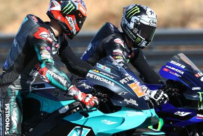 Fabio Quartararo Maverick Vinales , Teruel MotoGP. 24 October 2020