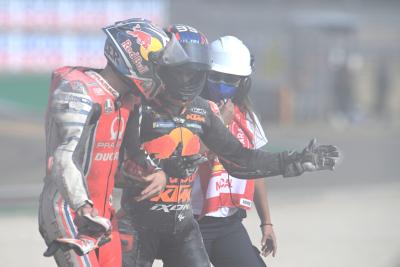 Jack Miller, Brad Binder, Teruel MotoGP race. 25 October 2020