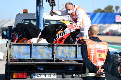 Marc Marquez, bike after crash,, MotoGP, Spanish MotoGP 1 May 2021