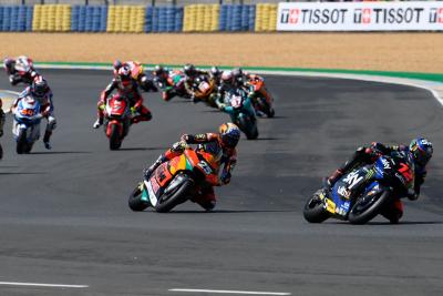 Marco Bezzecchi first lap, Moto2 race, French MotoGP, 16 May 2021