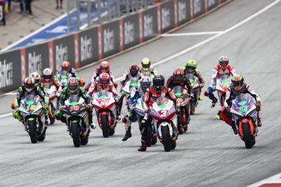 Lukas Tulovic race start, MotoE race, Austrian MotoGP, 15 August 2021