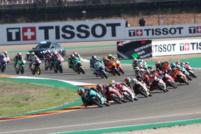 Darryn Binder race start, Moto3 race, Aragon MotoGP, 12 September 2021