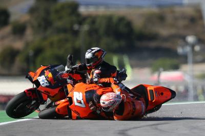 Miguel Oliveira and Iker Lecuona crash, MotoGP race, Algarve MotoGP, 7 November 2021