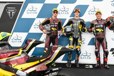 Celestino Vietti, Tony Arbolino, Sam Lowes, Moto2, Qatar MotoGP, 5 March 2022