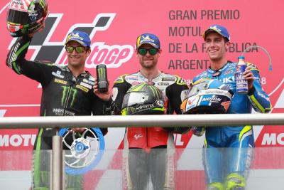 Crutchlow wins crazy Argentina GP - Marquez, Rossi clash!