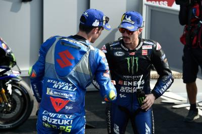 Maverick Vinales, Joan Mir, Emilia Romagna MotoGP race. 20 September 2020