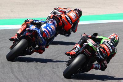 Scott Redding, Toprak Razgatlioglu and Jonathan Rea, WorldSBK race, Estoril 2021