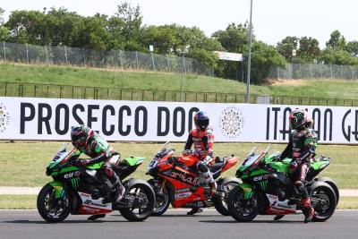 Alex Lowes, Michael Ruben Rinaldi and Jonathan Rea, Misano WorldSBK 2021